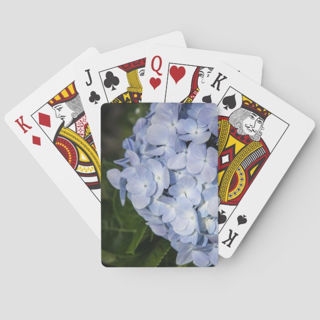 Blue Hydrangea Playing Cards (Back)