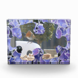 Blue Hydrangea Puzzle Piece Photo Block