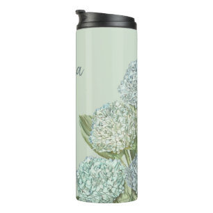 Blue Hydrangea/ Sage Green  Thermal Tumbler