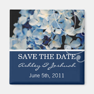 Blue Hydrangea Save The Date Magnets