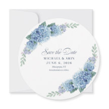 Blue Hydrangea Save The Dates