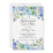 Blue hydrangea Shower Invitation