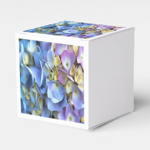 Blue Hydrangea Shrub Artistic Bossom Favour Box