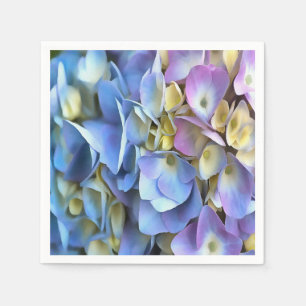 Blue Hydrangea Shrub Artistic Bossom Napkin