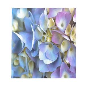Blue Hydrangea Shrub Artistic Bossom Notepad