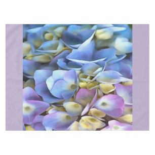 Blue Hydrangea Shrub Artistic Bossom Tablecloth