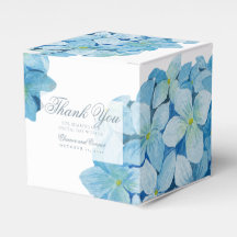 Blue Hydrangea Sophisticated Wedding Favour Box