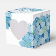 Blue Hydrangea Sophisticated Wedding Favour Box