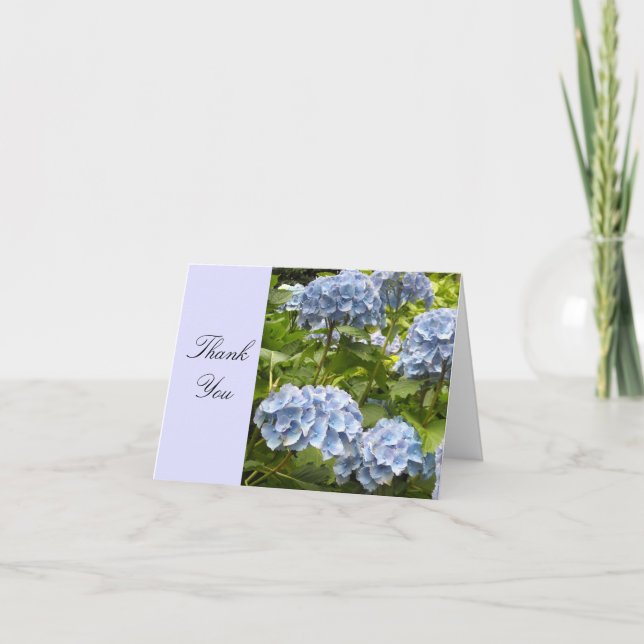 Blue Hydrangea Thank You Card (Front)