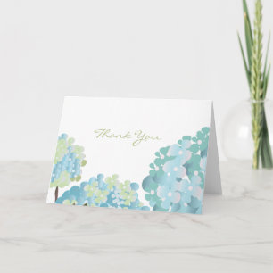 Blue Hydrangea Thank You Card