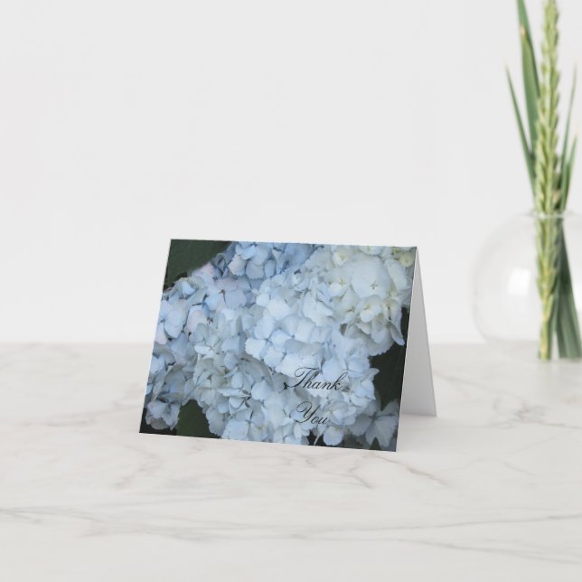 Blue Hydrangea Thank You Card (Front)