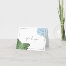 Blue Hydrangea Thank You Card