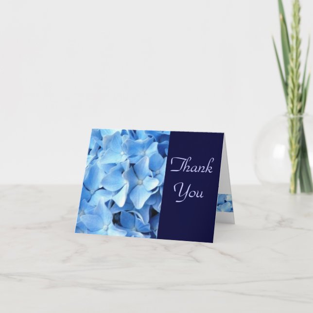 Blue Hydrangea Thank You Card 5 (Front)