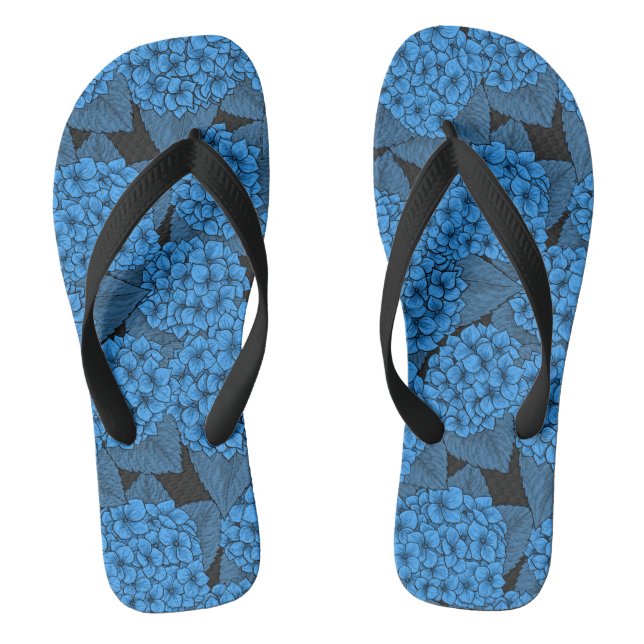 Blue hydrangea thongs (Footbed)