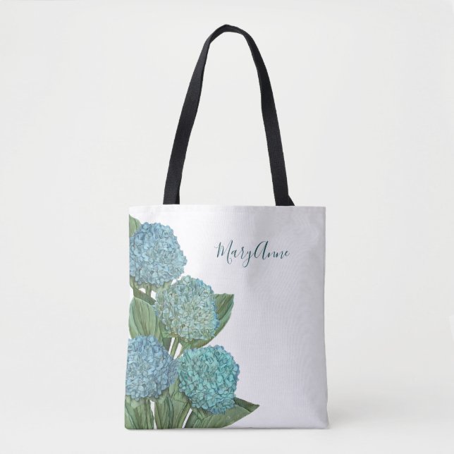 Blue Hydrangea Tote Bag (Front)
