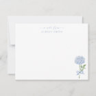 Blue Hydrangea Watercolor Blooms Script