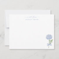Blue Hydrangea Watercolor Blooms Script
