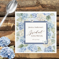 Blue Hydrangea Watercolor Bridal Shower