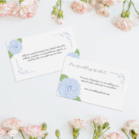 Blue Hydrangea Watercolor Wedding Msg