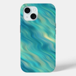 Blue Hydrangea Wavy Texture iPhone 15 Case