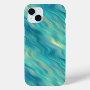 Blue Hydrangea Wavy Texture iPhone 15 Mini Case