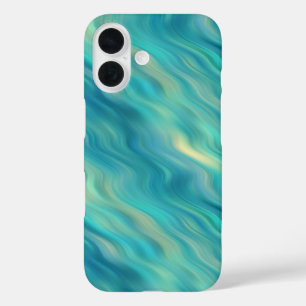 Blue Hydrangea Wavy Texture iPhone 16 Case