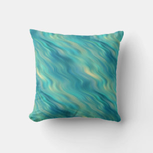 Blue Hydrangea Wavy Texture Cushion