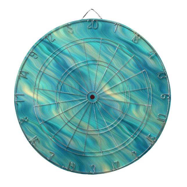 Blue Hydrangea Wavy Texture Dartboard (Front)