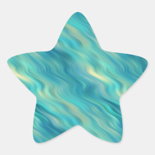 Blue Hydrangea Wavy Texture Star Sticker