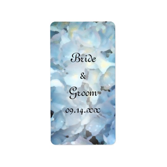 Blue Hydrangea Wedding Favour Tags Address Label