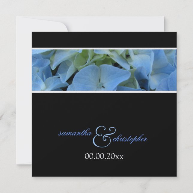Blue Hydrangea /wedding Invitations (Front)