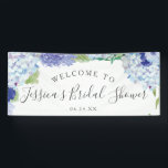 Blue Hydrangea Welcome Bridal Shower Banner<br><div class="desc">Celebrate the bride-to-be with this beautiful blue hydrangea banner! Easily edit the name,  event and date!

See the entire Blue Hydrangea collection for more matching items!</div>