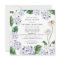 Blue Hydrangea White Rose Bridal Shower Square