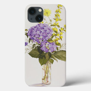 Blue Hydrangea with Yellow Loosestrife iPhone 13 Case