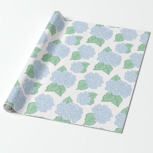 Blue Hydrangea Wrapping Paper