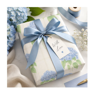 Blue Hydrangea Wrapping Paper Floral Gift