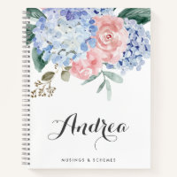 Blue Hydrangeas and Pink Roses Custom