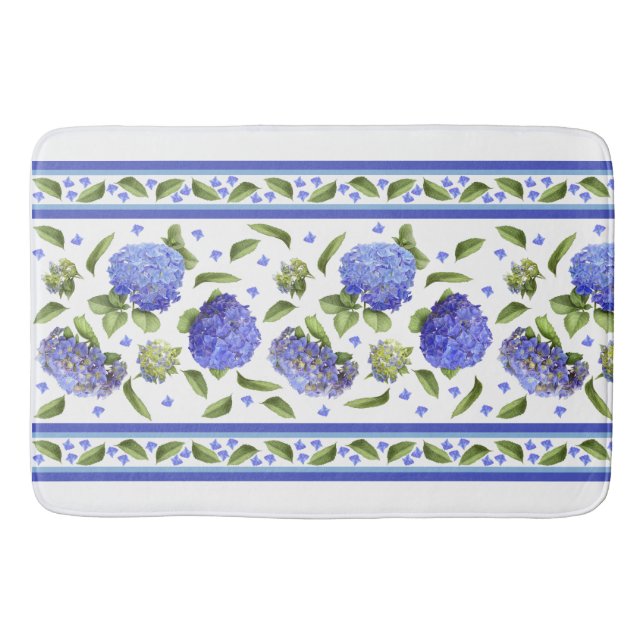 Blue Hydrangeas Bath Mat (Front)