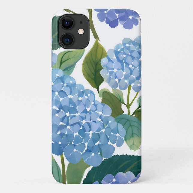 Blue Hydrangeas | Beautiful Floral Bush Case-Mate iPhone Case (Back)