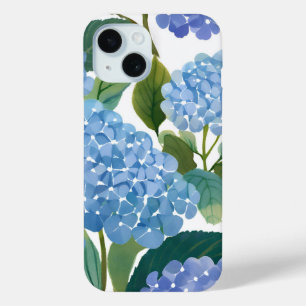 Blue Hydrangeas   Beautiful Floral Bush iPhone 15 Case