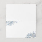 Blue Hydrangeas Blank Wedding Folded Place Card