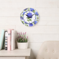 Blue Hydrangeas Botanical Art Floral