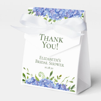 Blue Hydrangeas Bridal Shower Thank You Favour Box