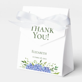 Blue Hydrangeas Bridal Shower Thank You Favour Box