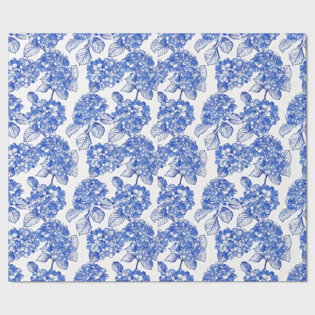 Blue Hydrangeas Collection Gift Wrap (Seam)