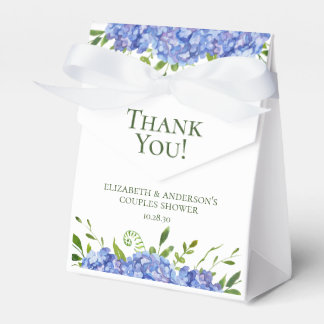 Blue Hydrangeas Couples Shower Thank You Favour Box
