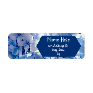 Blue Hydrangeas Custom Name Return Address Label