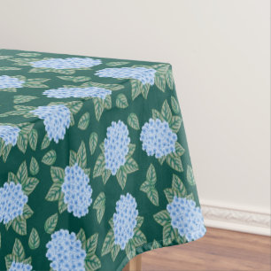 Blue Hydrangeas Custom Table Cloth