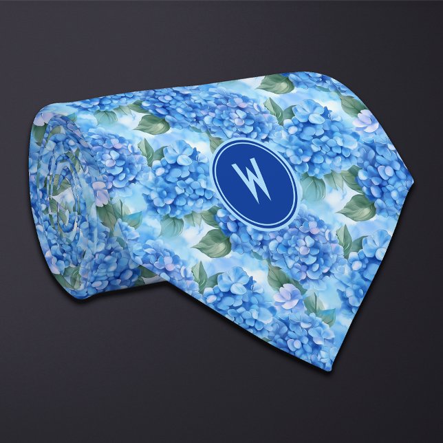 Blue Hydrangeas Floral  Tie (Creator Uploaded)