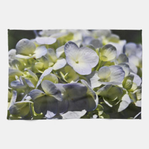 Blue Hydrangeas Flowers Tea Towel